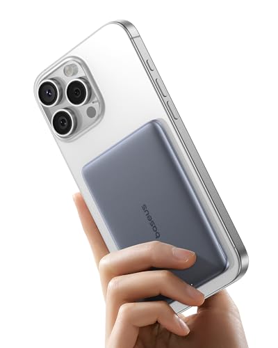 Baseus Picogo AM41 Power Bank, Ultra Slim 5000mAh Magsafe Powerbank, PD 20W Schnellladung, Tragbarer, Mini Wireless Magnetischer Akku Pack mit USB C Kabel für iPhone 16/15/14/13/12, Space Grau Baseus Picogo AM41 Power Bank, Ultra Slim 5000mAh Magsafe Powerbank, PD 20W Schnellladung, Tragbarer, Mini Wireless Magnetischer Akku Pack mit USB C Kabel für iPhone 16/15/14/13/12, Space Grau von Baseus