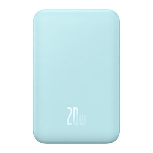Baseus Power Bank Magnetic Mini Wireless Charging, PD 20W, 5000 mAh with Type-C to Type-C Cable (0.3m) Blue EU (P10022107313-00) von Baseus