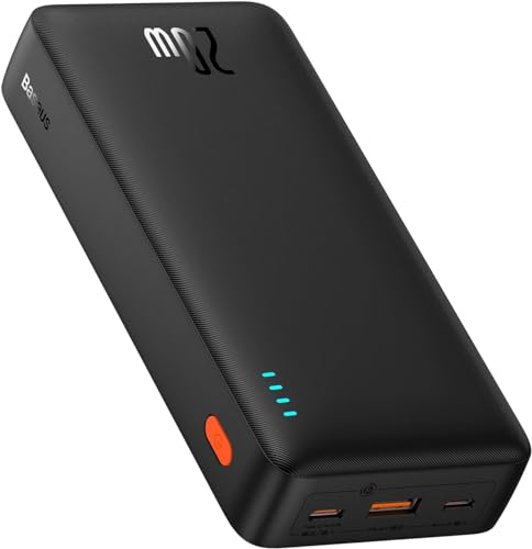 Baseus Powerbank, 20000mAh Power Bank Schnelles Aufladen, Externer Handyakkus 20W PD QC Ladegerät mit USB C in&Out, Powerbank Klein Aber Stark für iPhone 15 14 13 12 11 Samsung S23 S22 Google LG iPad von Baseus