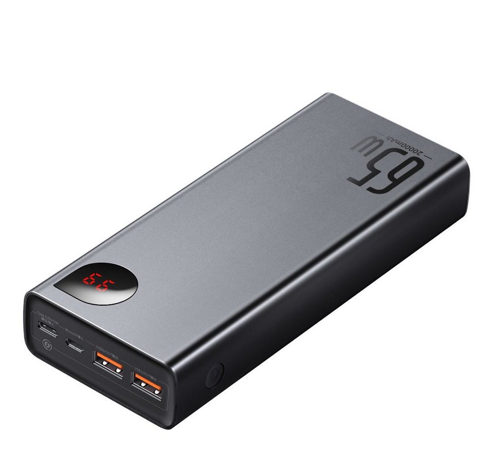 Baseus Powerbank 2x USB / 1x USB Type C / 1x Micro USB 20000mAh 65W Powerbank Baseus Powerbank 2x USB / 1x USB Type C / 1x Micro USB 20000mAh 65W Powerbank von Baseus