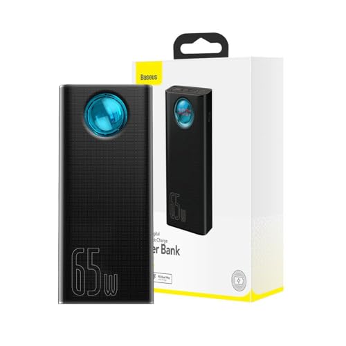 Baseus Amblight Powerbank 30000mAh, 4xUSB, USB-C, 65W (Schwarz) von Baseus