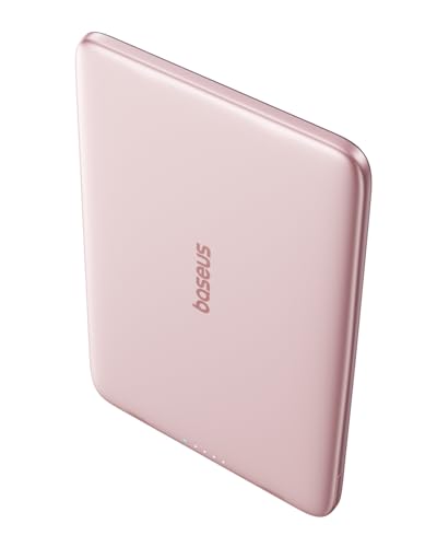 Baseus Qi2 Magsafe Power Bank Ultra Slim, Ultraleichte Magnetische Powerbank für iPhone 16/15/14, 10000mAh Power Bank USB-C 27W, Externe Batterie mit LED-Display, Rosa Baseus Qi2 Magsafe Power Bank Ultra Slim, Ultraleichte Magnetische Powerbank für iPhone 16/15/14, 10000mAh Power Bank USB-C 27W, Externe Batterie mit LED-Display, Rosa von Baseus