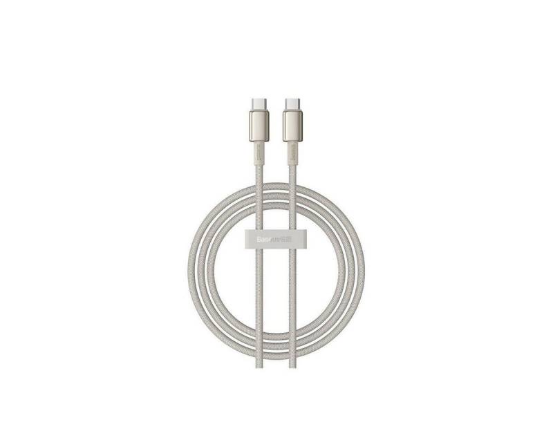 Baseus Schnell-Ladekabel USB-C/USB-C Gold, 100W, 1m gold Smartphone-Kabel von Baseus