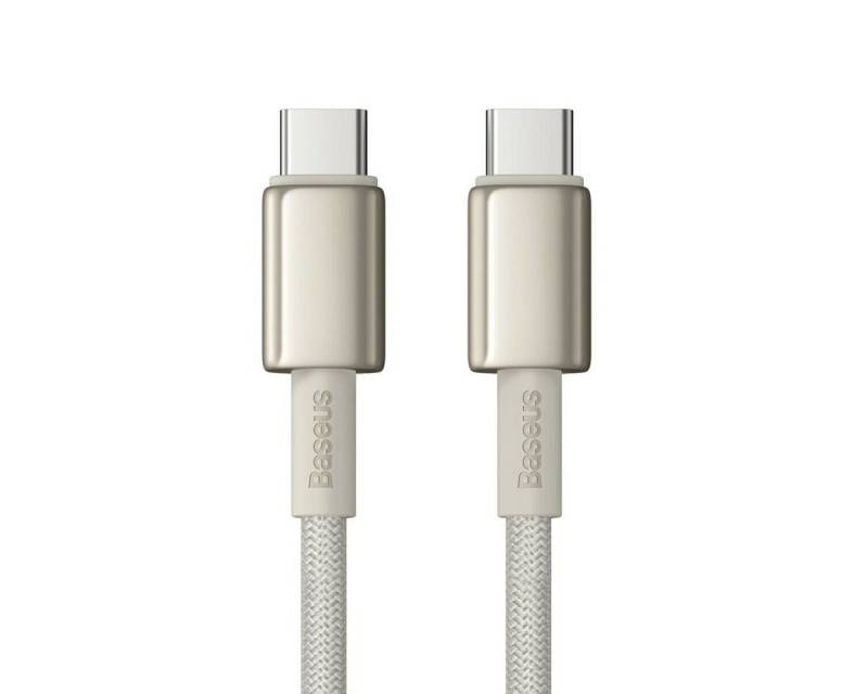 Baseus Schnell-Ladekabel USB-C/USB-C Gold, 100W, 2m gold Smartphone-Kabel von Baseus