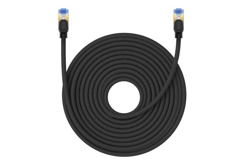 Baseus Schnelles Internetkabel RJ45 Cat.7 10 Gbit/s 20 m geflochten schwarz LAN-Kabel von Baseus