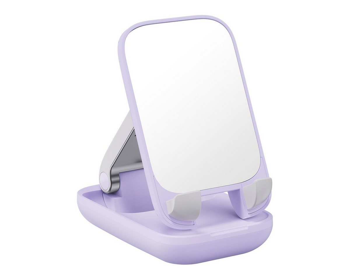 Baseus Seashell Series verstellbarer Telefonständer mit Spiegel – Lila Handy-Halterung von Baseus