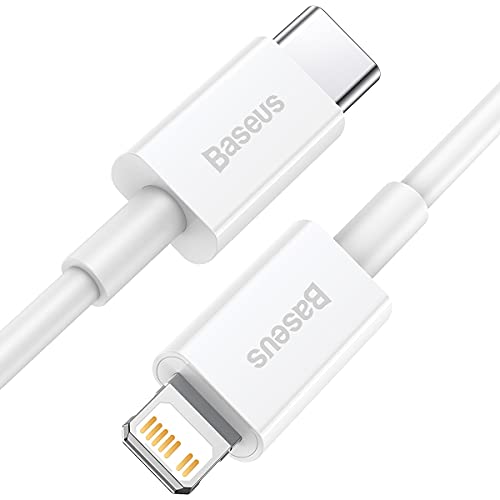 Baseus Superior, Lade- & Daten-Übertragungskabel, weiß, 0.25m, 20W, USB Type C & Lightning, Schnellladung von Baseus