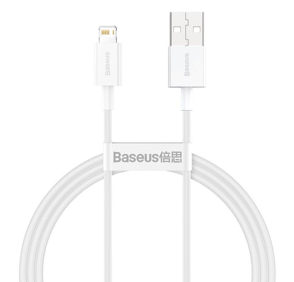 Baseus Superior USB-Kabel Ladekabel - iPhone 2.4A 1 m Weiß Smartphone-Kabel von Baseus