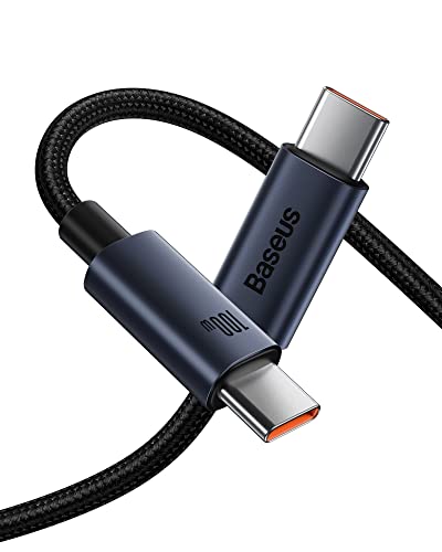 Baseus USB C Kabel 100W, 1M Ladekabel USB C auf USB C mit PD 5A QC 5.0, Typ C Schnellladekabel für MacBook Pro iPad Air Samsung Galaxy S22 S21 S20, Steam Deck von Baseus