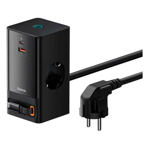Baseus Wandladegerät/Powerstrip PowerCombo 65 W (schwarz) von Baseus