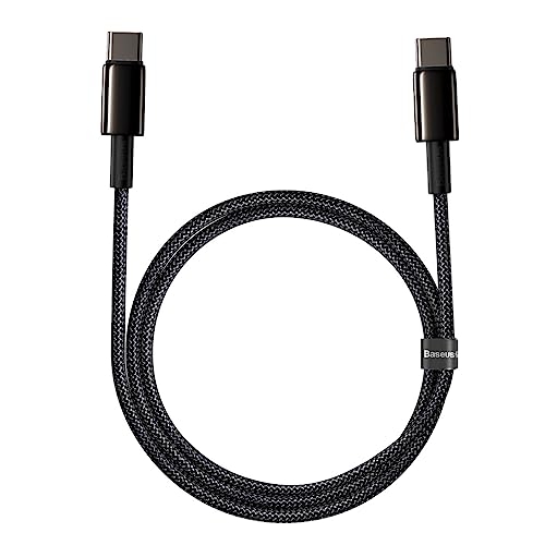 Baseus Zubehör Marke Modell USB-C Kabel für USB-C Tungsten Gold, 100 W, 1 m, Schwarz von Baseus