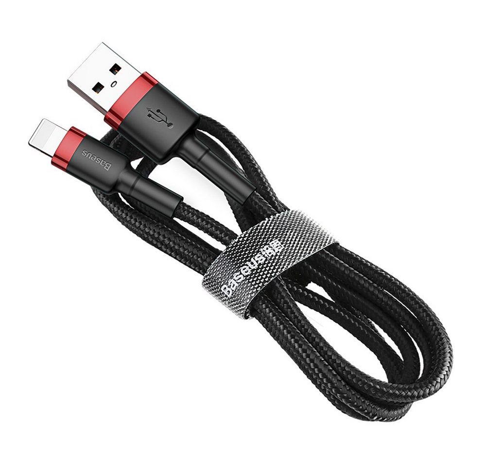 Baseus strapazierfähiges Nylonkabel USB / Lightning QC3.0 2.4A 1M Smartphone-Kabel, Lightning, Standard-USB (100 cm) von Baseus
