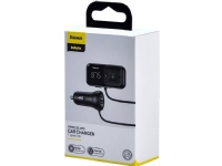 Bluetooth FM Transmitter and Car Charger Baseus T-Typed, 2 x USB-A, Black CCMT000201 Bluetooth FM Transmitter and Car Charger Baseus T-Typed, 2 x USB-A, Black CCMT000201 von Baseus