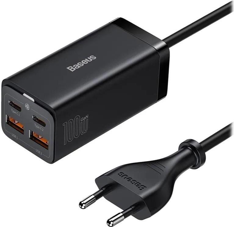 Ladegerät Haushalt Baseus GaN3 Pro 2xTyp-C/2xUSB 100W schwarz CCGP000101 (6953156209053) von Baseus