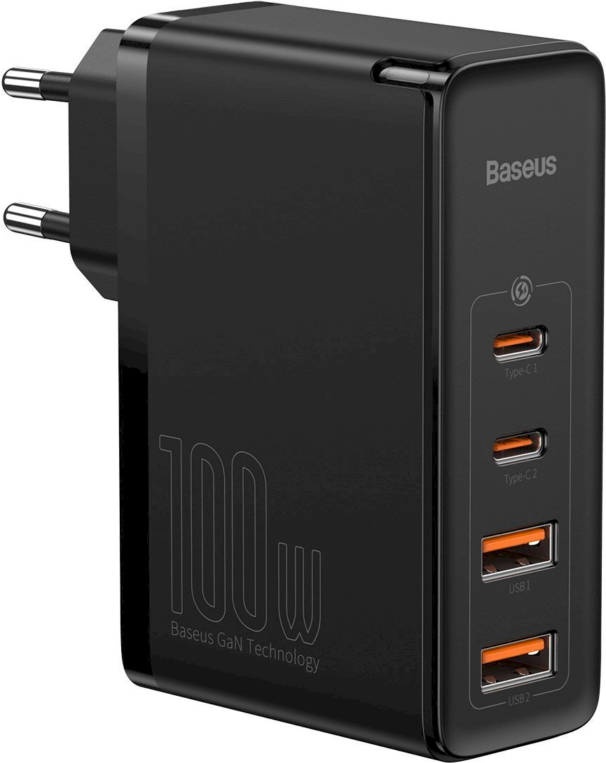 MOBILES WALL-LADEGERÄT 2C+2U 100W/Schwarz CCGAN2P-L01 BASEUS (CCGAN2P-L01) von Baseus