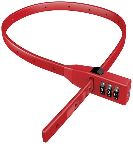 Basi KBS 50 Kabelbinder-Schloss Rot Zahlenschloss von Basi