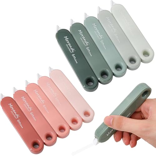 10 STÜCKE White Out Tapes, Tape Roller Sofortige Korrektur Tape Mini Whiteout Tape Set Niedliche Korrekturrollen Ästhetische Schreibwaren für Studenten Büroangestellte Zuhause Schule Schreibwaren Zube von Basicon