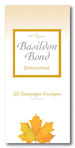 Basildon Bond p4to 89 x 187 mm Gummierung, Umschlag – Luftpost weiß (20 Stück) P4TO champagnerfarben von Basildon Bond