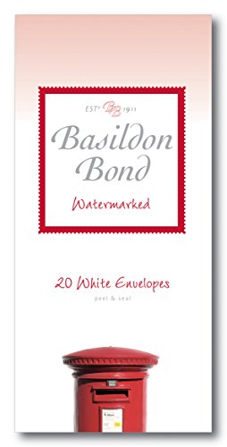 Basildon Bond p4to 89 x 187 mm Gummierung, Umschlag – Luftpost weiß (20 Stück) P4TO weiß von Basildon Bond