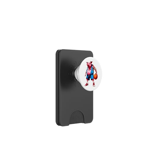 Schwein Basketball PopSockets PopWallet für MagSafe von Basketball Animals