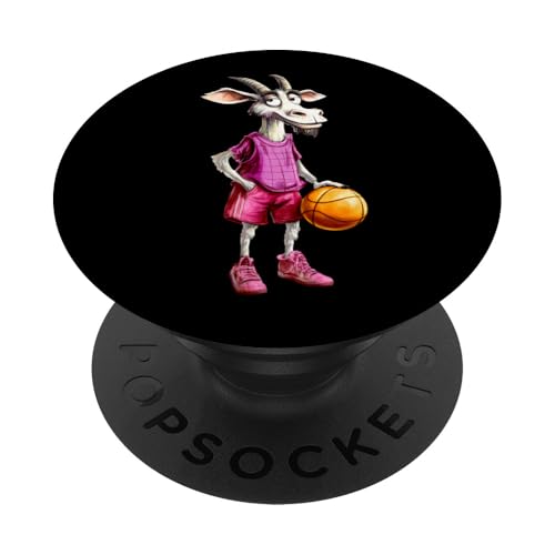 Ziegen Basketball / Basketballer Ziege PopSockets Klebender PopGrip von Basketball Animals
