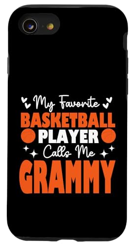 Mein Lieblingsbasketballspieler nennt mich Grammy Mother's Day Hülle für iPhone SE (2020) / 7 / 8 von Basketball Lover Sport Basketball Player Family