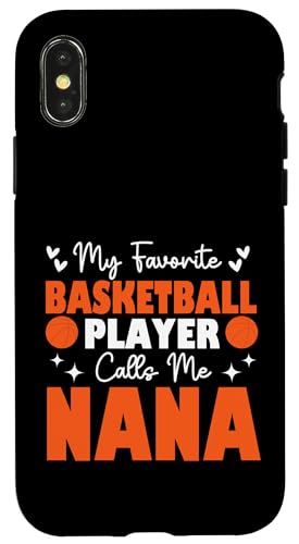 Mein Lieblingsbasketballspieler nennt mich Nana Muttertag Hülle für iPhone X/XS Mein Lieblingsbasketballspieler nennt mich Nana Muttertag Hülle für iPhone X/XS von Basketball Lover Sport Basketball Player Family