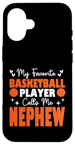 Mein Lieblingsbasketballspieler nennt mich Neffen-Muttertag Hülle für iPhone 16 Mein Lieblingsbasketballspieler nennt mich Neffen-Muttertag Hülle für iPhone 16 von Basketball Lover Sport Basketball Player Family