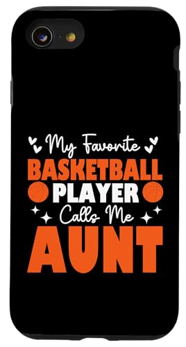 Mein Lieblingsbasketballspieler nennt mich Tante Muttertag Hülle für iPhone SE (2020) / 7 / 8 von Basketball Lover Sport Basketball Player Family