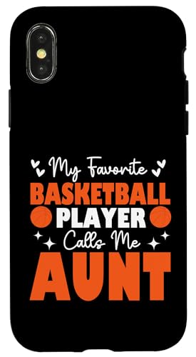 Mein Lieblingsbasketballspieler nennt mich Tante Muttertag Hülle für iPhone X/XS Mein Lieblingsbasketballspieler nennt mich Tante Muttertag Hülle für iPhone X/XS von Basketball Lover Sport Basketball Player Family