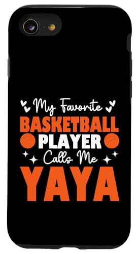 Mein Lieblingsbasketballspieler nennt mich Yaya Muttertag Hülle für iPhone SE (2020) / 7 / 8 von Basketball Lover Sport Basketball Player Family