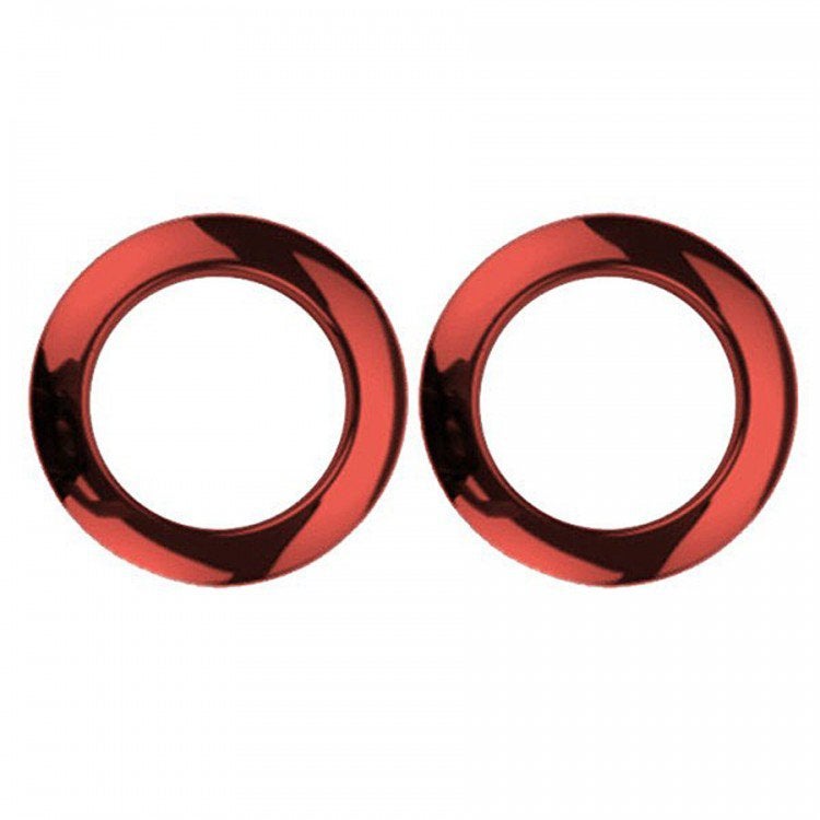 Bass Drum O s HCR2 Tom Port, 2 Zoll, rot verchromt (2er Set) von Bass Drum O s