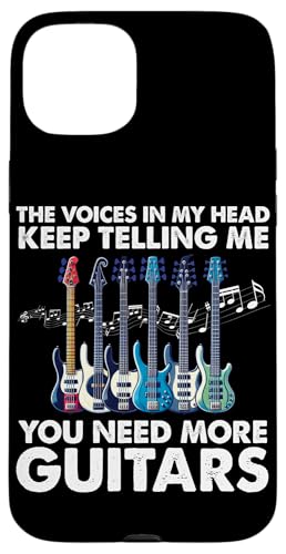 Die Stimmen in meinem Kopf sagen mir immer wieder, dass du mehr Gitarren brauchst Hülle für iPhone 15 Plus Die Stimmen in meinem Kopf sagen mir immer wieder, dass du mehr Gitarren brauchst Hülle für iPhone 15 Plus von Bass Guitar Instrument Bass Guitars Lover Musician
