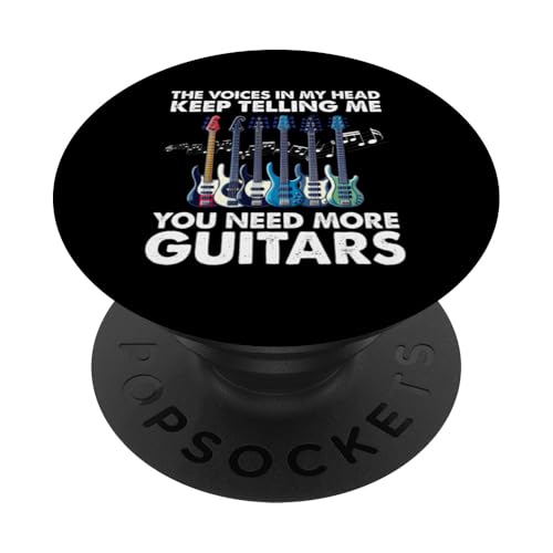 Die Stimmen in meinem Kopf sagen mir immer wieder, dass du mehr Gitarren brauchst PopSockets Klebender PopGrip von Bass Guitar Instrument Bass Guitars Lover Musician