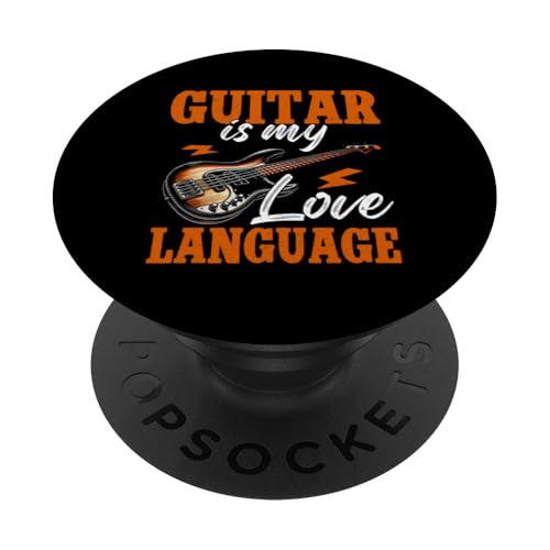 Guitar Is My Love Language Gitarrist E-Gitarrenspieler PopSockets Klebender PopGrip von Bass Guitar Instrument Bass Guitars Lover Musician