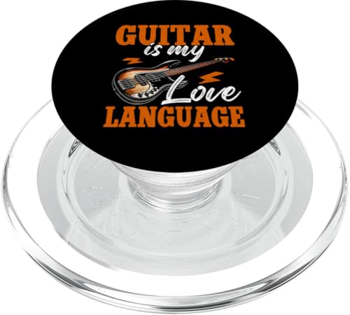 Guitar Is My Love Language Gitarrist E-Gitarrenspieler PopSockets PopGrip für MagSafe von Bass Guitar Instrument Bass Guitars Lover Musician