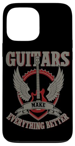Guitars Make Everything Better Gitarristen-E-Gitarre Hülle für iPhone 13 Pro Max Guitars Make Everything Better Gitarristen-E-Gitarre Hülle für iPhone 13 Pro Max von Bass Guitar Instrument Bass Guitars Lover Musician