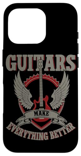 Guitars Make Everything Better Gitarristen-E-Gitarre Hülle für iPhone 16 Pro Guitars Make Everything Better Gitarristen-E-Gitarre Hülle für iPhone 16 Pro von Bass Guitar Instrument Bass Guitars Lover Musician