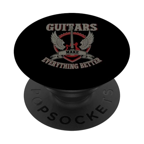 Guitars Make Everything Better Gitarristen-E-Gitarre PopSockets Klebender PopGrip von Bass Guitar Instrument Bass Guitars Lover Musician