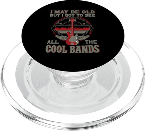 I May Be Old But I Got To See All The Cool Bands Bassgitarre PopSockets PopGrip für MagSafe I May Be Old But I Got To See All The Cool Bands Bassgitarre PopSockets PopGrip für MagSafe von Bass Guitar Instrument Bass Guitars Lover Musician