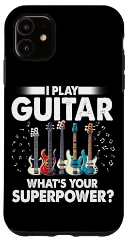 I Play Guitar What's Your Superpower Guitarist Bassgitarre Hülle für iPhone 11 I Play Guitar What's Your Superpower Guitarist Bassgitarre Hülle für iPhone 11 von Bass Guitar Instrument Bass Guitars Lover Musician