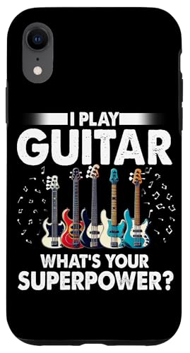 I Play Guitar What's Your Superpower Guitarist Bassgitarre Hülle für iPhone XR I Play Guitar What's Your Superpower Guitarist Bassgitarre Hülle für iPhone XR von Bass Guitar Instrument Bass Guitars Lover Musician