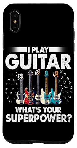 I Play Guitar What's Your Superpower Guitarist Bassgitarre Hülle für iPhone XS Max I Play Guitar What's Your Superpower Guitarist Bassgitarre Hülle für iPhone XS Max von Bass Guitar Instrument Bass Guitars Lover Musician