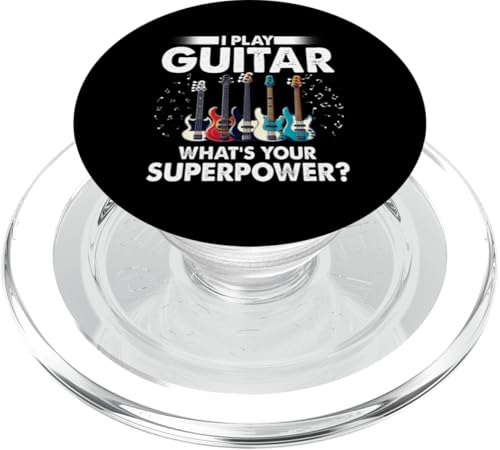 I Play Guitar What's Your Superpower Guitarist Bassgitarre PopSockets PopGrip für MagSafe von Bass Guitar Instrument Bass Guitars Lover Musician