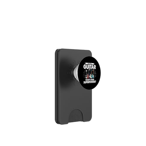 I Play Guitar What's Your Superpower Guitarist Bassgitarre PopSockets PopWallet für MagSafe von Bass Guitar Instrument Bass Guitars Lover Musician