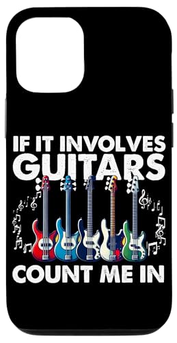 If It Involves Guitars Count Me In E-Gitarristen Hülle für iPhone 12/12 Pro If It Involves Guitars Count Me In E-Gitarristen Hülle für iPhone 12/12 Pro von Bass Guitar Instrument Bass Guitars Lover Musician
