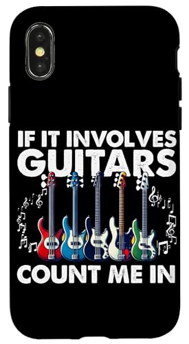 If It Involves Guitars Count Me In E-Gitarristen Hülle für iPhone X/XS If It Involves Guitars Count Me In E-Gitarristen Hülle für iPhone X/XS von Bass Guitar Instrument Bass Guitars Lover Musician