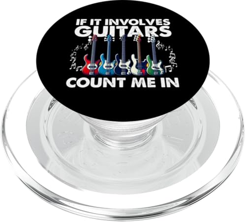 If It Involves Guitars Count Me In E-Gitarristen PopSockets PopGrip für MagSafe If It Involves Guitars Count Me In E-Gitarristen PopSockets PopGrip für MagSafe von Bass Guitar Instrument Bass Guitars Lover Musician