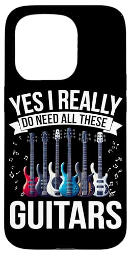 Ja, ich brauche wirklich all diese Gitarren, E-Gitarrist Hülle für iPhone 15 Pro Ja, ich brauche wirklich all diese Gitarren, E-Gitarrist Hülle für iPhone 15 Pro von Bass Guitar Instrument Bass Guitars Lover Musician