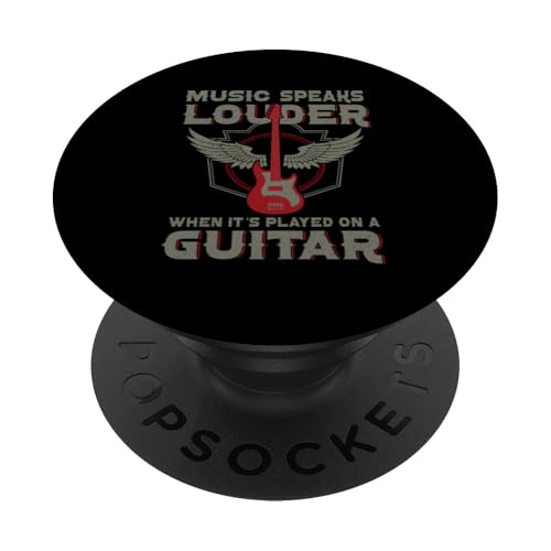 Musik spricht lauter, wenn sie auf einem Gitarrenspieler gespielt wird PopSockets Klebender PopGrip von Bass Guitar Instrument Bass Guitars Lover Musician